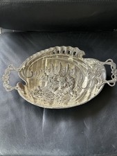 Antique Art Nouveau Silver Plated Centerpiece Bowl – Mythological Nymphs