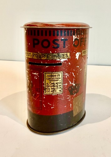 Victorian tin post - post, box