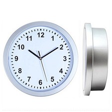 Silver Wall Clock Safe with