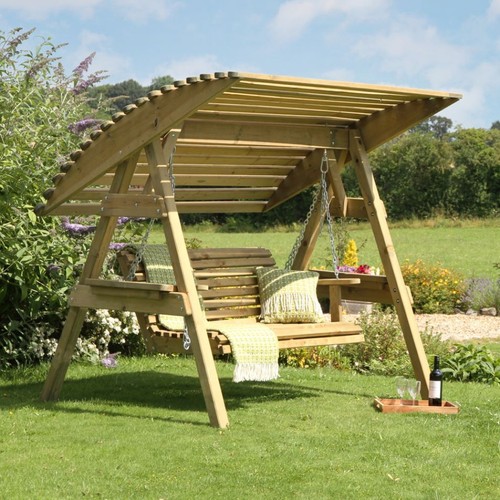 Wooden garden swing - garden, 2