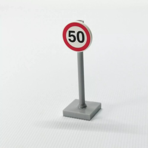 Lego city speed limit sign - city,