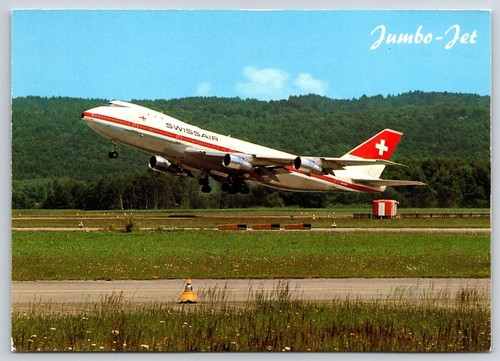 Airplane postcard swissair - airplane,