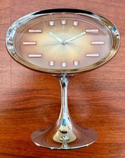 2 Jewel Coral Vintage Wind Up Alarm Clock Stunning