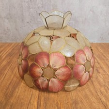 Large Vintage Capiz Shell Lamp