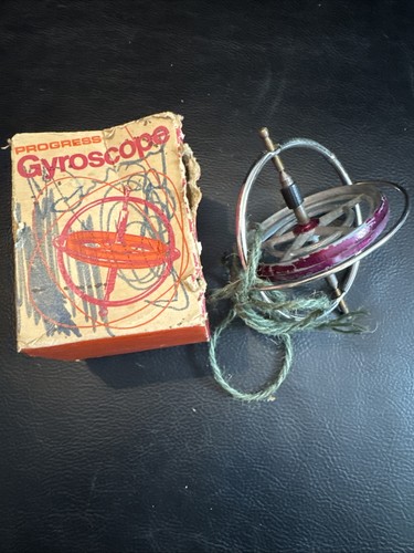 Vintage metal gyroscope - vintage,