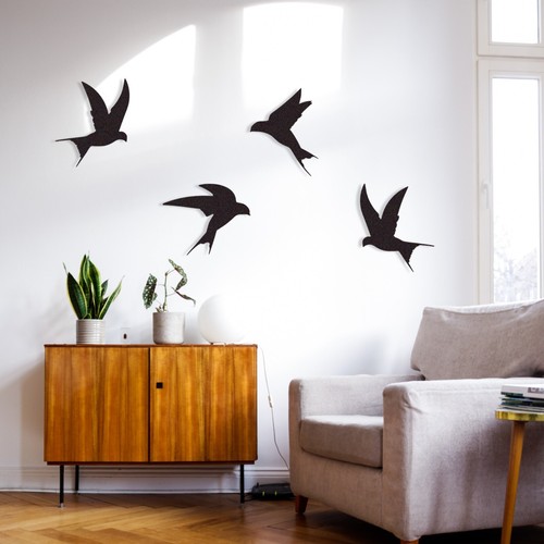 Metal swallow wall art - swallow, 4