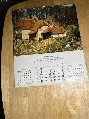Vintage 1972 calendar - 1972,