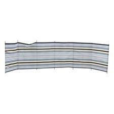 Camping Windbreak 7 Pole Wooden + Steel Caps & Spikes Easy Fix to Caravan 540cm