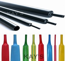 HEAT SHRINK TUBE 2:1 ELECTRICAL TUBING SLEEVING CABLE WIRE HEATSHRINK ALL COLOUR