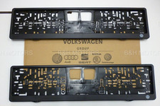 NEW GENUINE PAIR VW NUMBER PLATE HOLDERS 520x110mm STANDARD UK SIZE 000071801BC