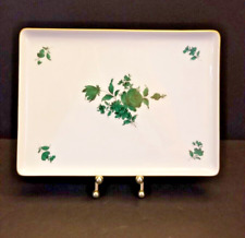Empress Maria Theresia Porcelain TRAY, Hunting Lodge Green, 1770 Augarten. RARE.