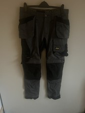 Snickers Work Trousers 6241 Grey Black Size 52 Allroundwork Stretch W36 L32