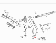 Mercedes W201 W124 W202 W210 OM601/602/603 TIMING CHAIN OEM 0039973294