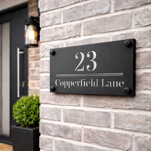 House number personalised door - house,