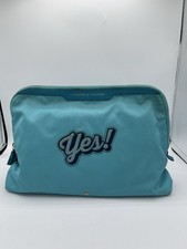 anya hindmarch Lotion Bag Blue Nylon YES logo Leather Zip Tassel