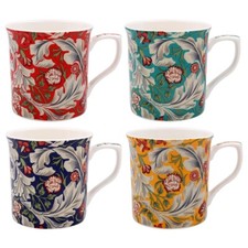 Set of 4 Coffee Tea Mugs Cup