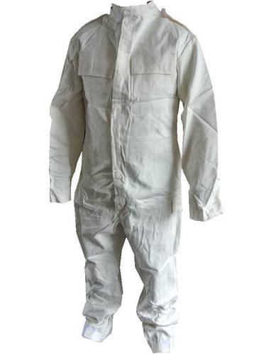 White cotton coverall new - white,