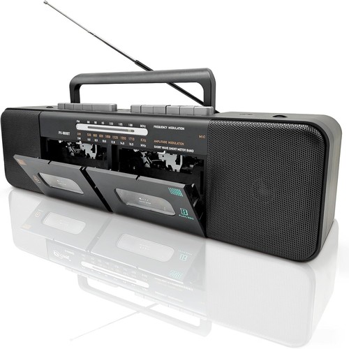 Dual cassette player boombox - dual,