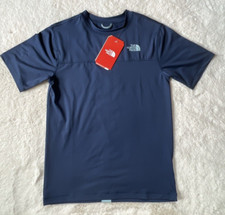 NWT The North Face Boys L Blue Short Sleeve Sun T-Shirt SPF 50 Rash Guard