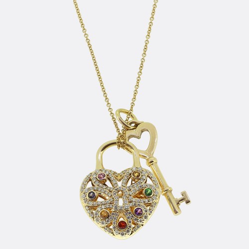 Tiffany multi gem lock - &, multi-gem