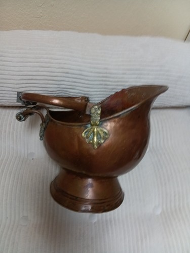 Vintage copper coal scuttle - copper,
