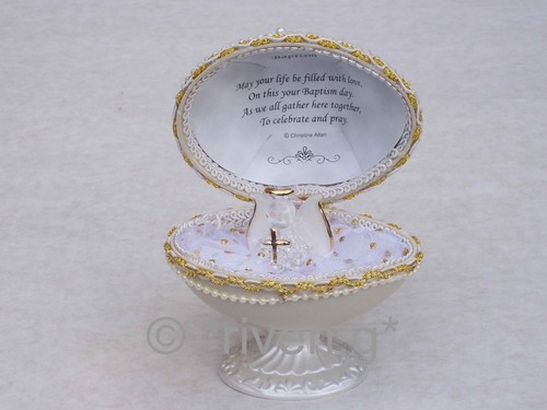 Baptism birth gift faberge egg - baptism, gift@faberge