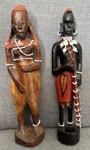 Hand carved wooden african - carved,