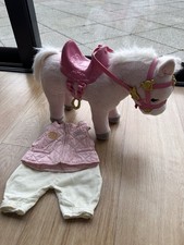 Pink Baby Born Horse With Matching Outfit For Doll (doesn’t Walk Anymore)