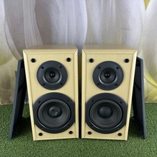 Pair of Technics SB-HD310 Left/Right Bookshelf HiFi Speaker Beige Wired 6-Ohm