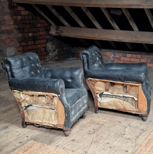 Pair antique armchairs - pair,