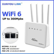 4G LTE SIM WiFi Router WiFi 6 Modem With SIM Card ASR System 300Mbps 4 Antennas
