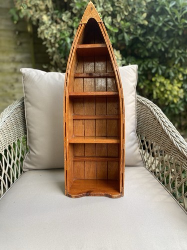 Large vintage wooden canoe - vintage,