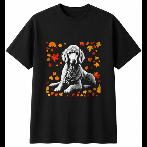 Standard poodle autumn - poodle, in