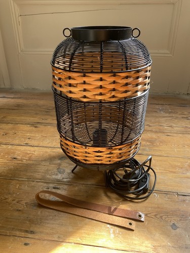 Rattan floor lamp - rattan,
