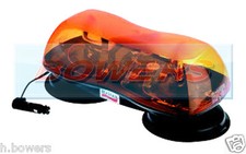 12V BRITAX A424 MAGNETIC MOUNT TWIN DOUBLE ROTATING AMBER LIGHTBAR BEACON BAR