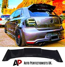 VW Polo MK5 6R 6C GTI R Batman Style Rear Gloss Black Roof Spoiler Wing Kit