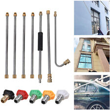 Gutter Cleaner Pressure Washer Extension Wand with 5 Nozzles Tool Roof Wash UK