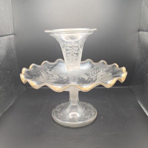 Stunning clear etched glass - stunning,