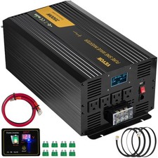 Pure Sine Wave Inverter Power Inverter 3500W DC12V to AC120V Inverter LCD