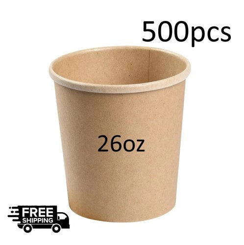 26oz brown kraft - brown, soup