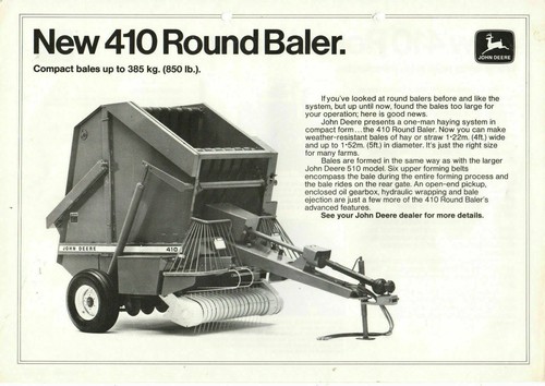 John deere 410 round baler - deere,
