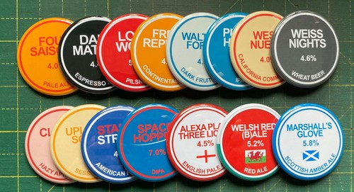 Beer badges for - the, pinter