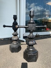 Street light post Pair lamp stand Cast Iron Ladder bar Black Country house light