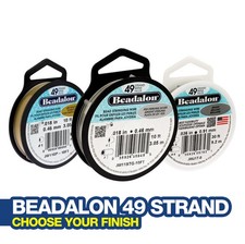 Beadalon 49 Strand Bead Stringing Wire, Steel or Silver