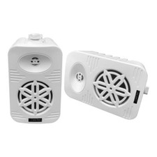 Bassface SPLBOX.2 400w Marine Weatherproof Boat Van Outdoor Box Speakers White