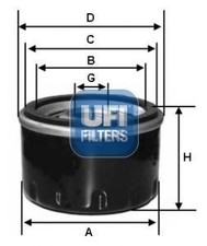 UFI Oil Filter Spin-On 96.5mm