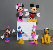 6Pcs Mickey Mouse Clubhouse Minnie Donald Figure Toys Cake Toppers Gift