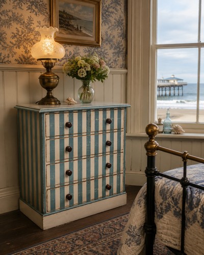 Antique blue and - , cream