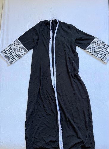 Black embroidered abaya maxi - embroidered,