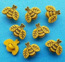Craft Buttons BIG BEES Yellow